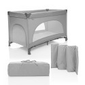 ZOPA Postýlka skládací Lely, Silver Grey Silver Grey