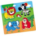 Dřevěné puzzle s úchyty pro nejmenší Viga ZOO