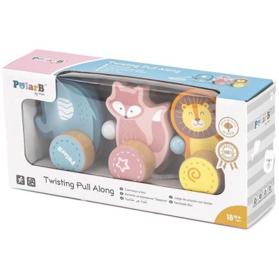 Dřevěná tahací hračka na šňůrce Viga Zoo