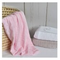 BABY NELLYS LUXUSNÍ BAMBUSOVÁ DĚTSKÁ PLETENÁ DEKA, 80 X100 CM - Růžová