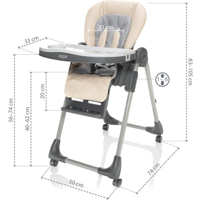 ZOPA Dětská židlička Monti 2, Diamond Grey Diamond Grey