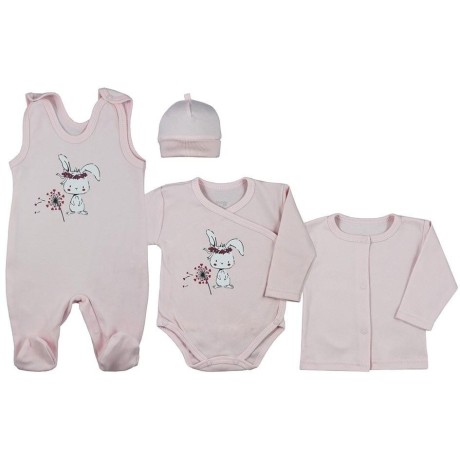 4-dílná kojenecká souprava Koala Rabbit pink