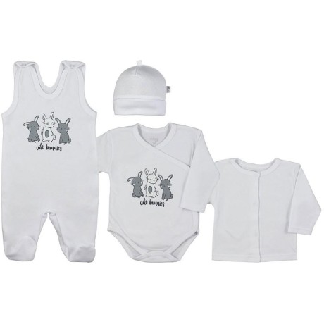 4-dílná kojenecká souprava Koala Rabbit white