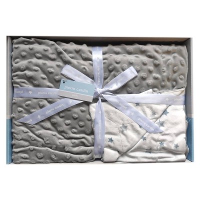 Dětská deka oboustranná- TOPPY 80 x 110 cm, šedo- bílá