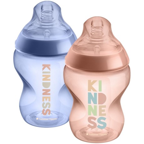 TOMMEE TIPPEE Kojenecká lahev, ANTI-COLIC, 0+, 260 ml, kindness, 2ks