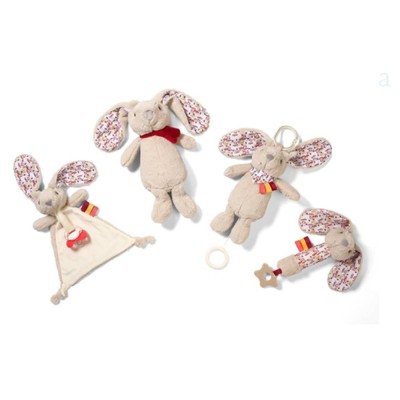 Plyšová hračka/přítulníček RABBIT MILLY s držákem na dudlík BabyOno, krémová