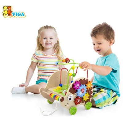 Dřevěný vzdělávací ježek 4v1 Viga