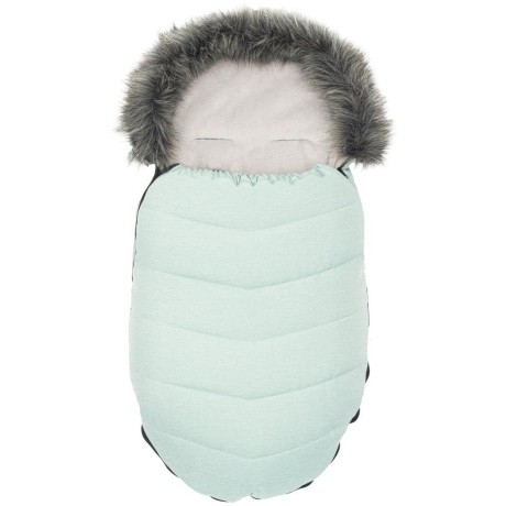 Dětský fusák New Baby s kožíškem dusty green