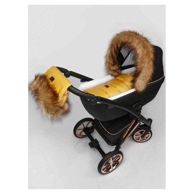 Zimní fusak Jasmine s kožíškem smaragdový