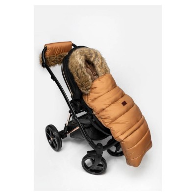 Zimní fusak Jasmine s kožíškem karamelový