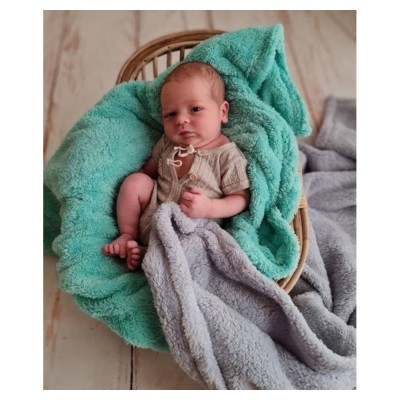 Jemná fleecová dečka BocioLand 80 x 100 cm - mátová