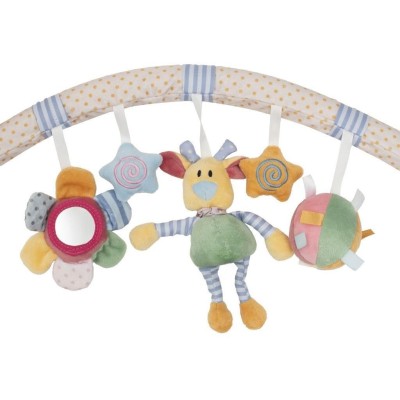 Hračka na kočárek Baby Mix květiny, medvídek a hvězdičky