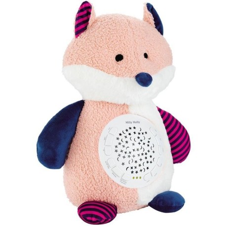 Plyšový usínáček liška s projektorem Milly Mally