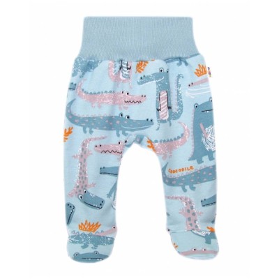 Baby Nellys 2-dílná sada, body dl.rukáv zap. bokem + polodupačky Krokodýl Eda