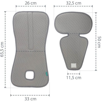 ZOPA Prodyšná podložka do autosedačky Breeze sk. 2/3, Ice Grey Ice Grey