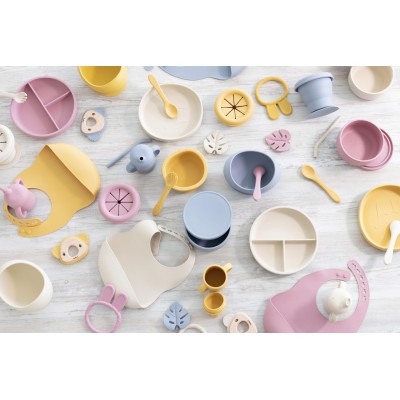 ZOPA Silikonová miska s víčkem, Sand Beige Sand Beige