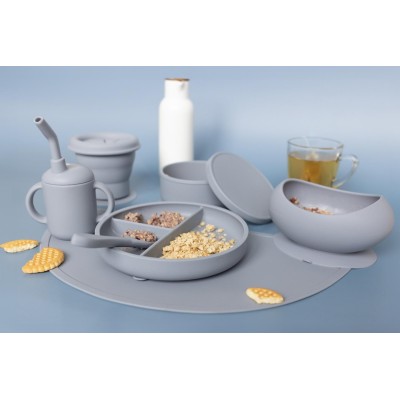 ZOPA Silikonová miska s víčkem, Sand Beige Sand Beige