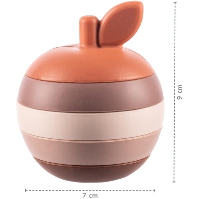 ZOPA Silikonová skládací hračka Apple, Multicolor Multicolor