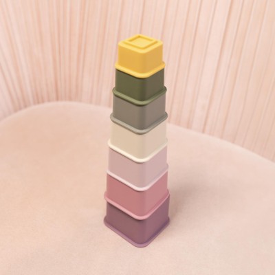 ZOPA Silikonové stohovací kalíšky, Multicolor Multicolor