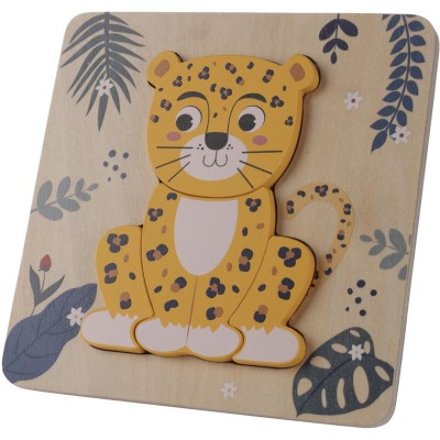 ZOPA Dřevěné puzzle malé, Leopard Leopard
