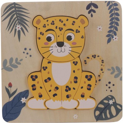 ZOPA Dřevěné puzzle malé, Leopard Leopard
