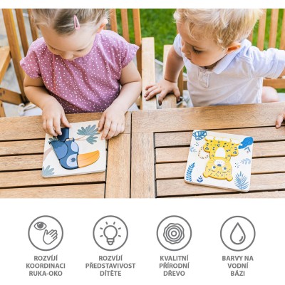 ZOPA Dřevěné puzzle malé, Zebra Zebra