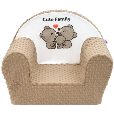 Dětské křeslo z Minky New Baby Cute Family cappuccino