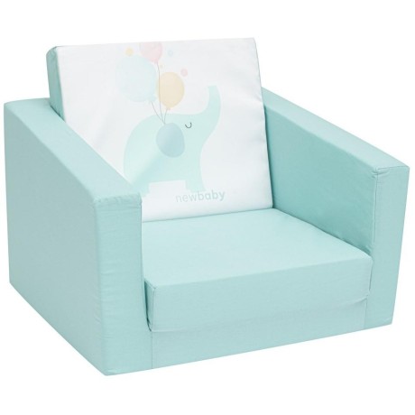 Dětské rozkládací křeslo New Baby Elephant mátová