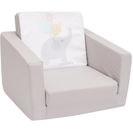Dětské rozkládací křeslo New Baby Elephant šedá