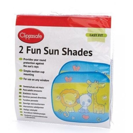 CLIPPASAFE Sluneční roleta s přísavkou 2ks, Multi Safari Multi Safari