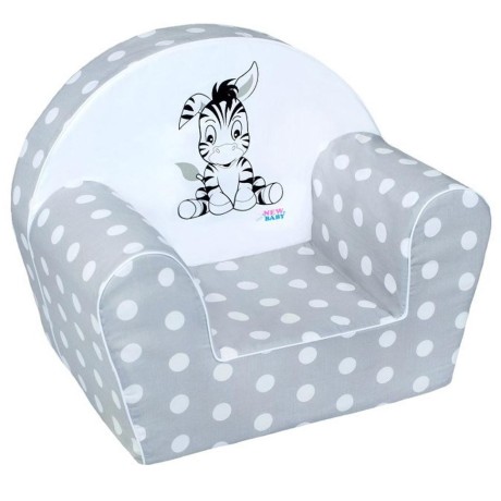 Dětské křeslo New Baby Zebra šedé
