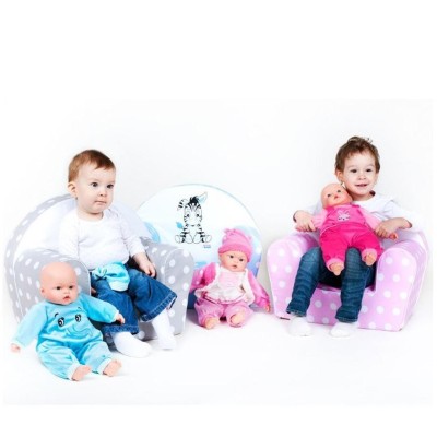 Dětské křeslo New Baby Zebra šedé