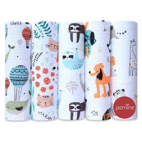 Plenky pro děti látkové sada box Unisex 2 70x80 cm 5ks