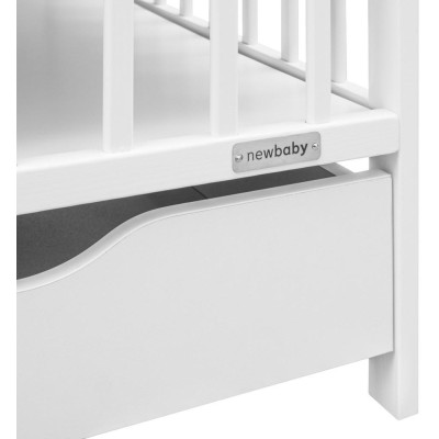 Dětská postýlka se šuplíkem New Baby BASIC bílá