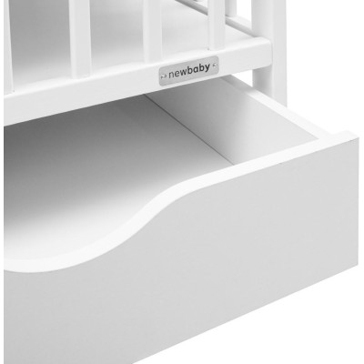 Dětská postýlka se šuplíkem New Baby BASIC bílá