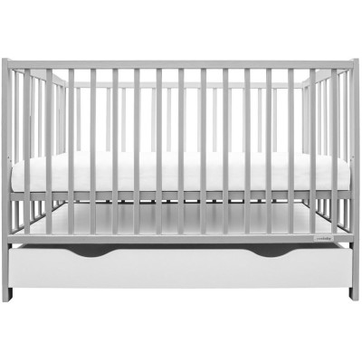 Dětská postýlka se šuplíkem New Baby LILLY šedá