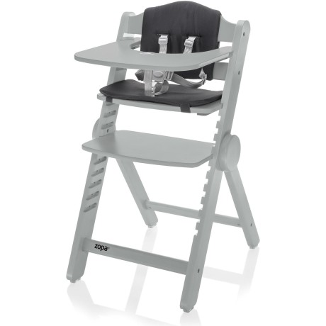 ZOPA Dřevěná jídelní židlička Clipp & Clapp, Grey Grey