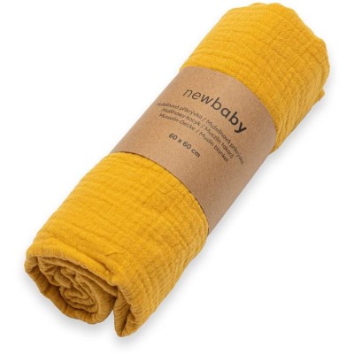 Mušelínová přikrývka  New Baby mustard