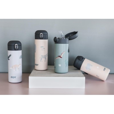 ZOPA Termoska na tekutiny s brčkem 400 ml, Dino Dino