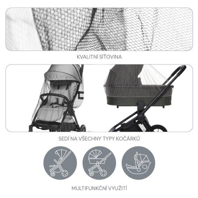 Moskytiéra na kočárek univerzální, Grey