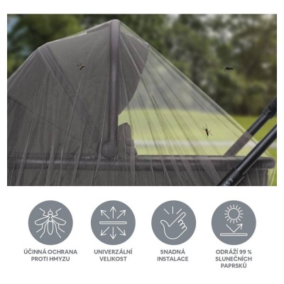 Moskytiéra na kočárek univerzální, Grey