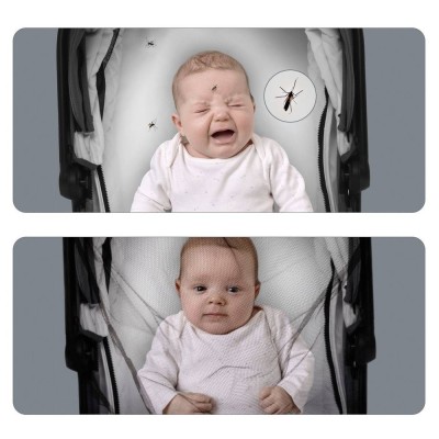Moskytiéra na kočárek univerzální, Grey