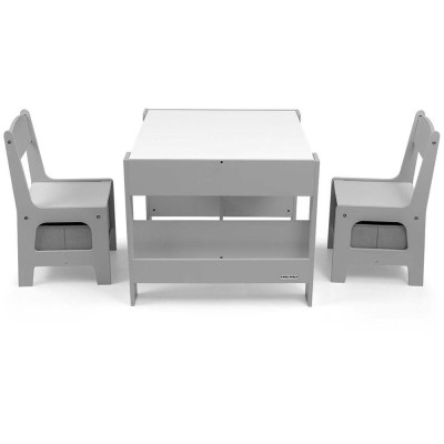 Sada nábytku Milly Mally - Stůl a dvě židle Sven Grey