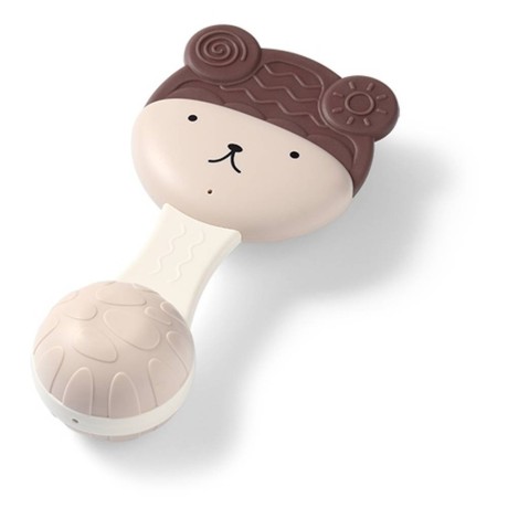 Chrastítko, kousátko pro miminko Medvídek, hnědý, béžový, BabyOno