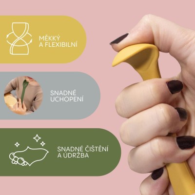 ZOPA Silikonová lžička, Mustard Yellow Mustard Yellow