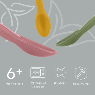 ZOPA Silikonová lžička, Mustard Yellow Mustard Yellow