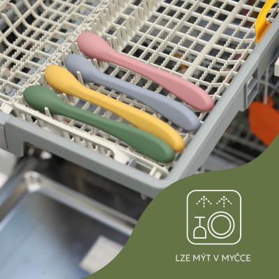 ZOPA Silikonová lžička, Mustard Yellow Mustard Yellow