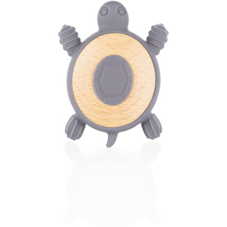 ZOPA Silikonové dřevěné kousátko Turtle, Dove Grey Dove Grey
