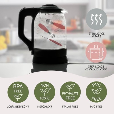 ZOPA Silikonový dětský příbor, Forest Green Forest Green