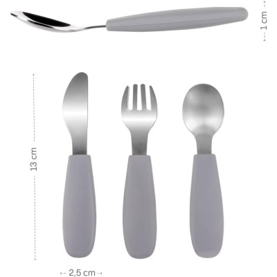 ZOPA Silikonový dětský příbor, Forest Green Forest Green